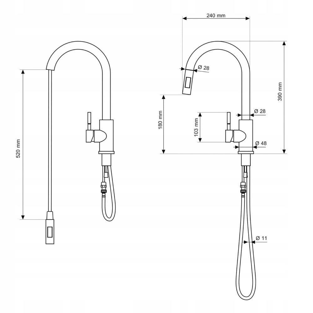 HydroSense SmartTap™ - Bateria kuchenna indukcyjna z czujnikiem dotyku