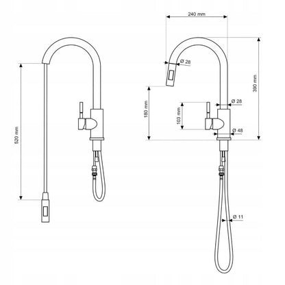 HydroSense SmartTap™ - Bateria kuchenna indukcyjna z czujnikiem dotyku